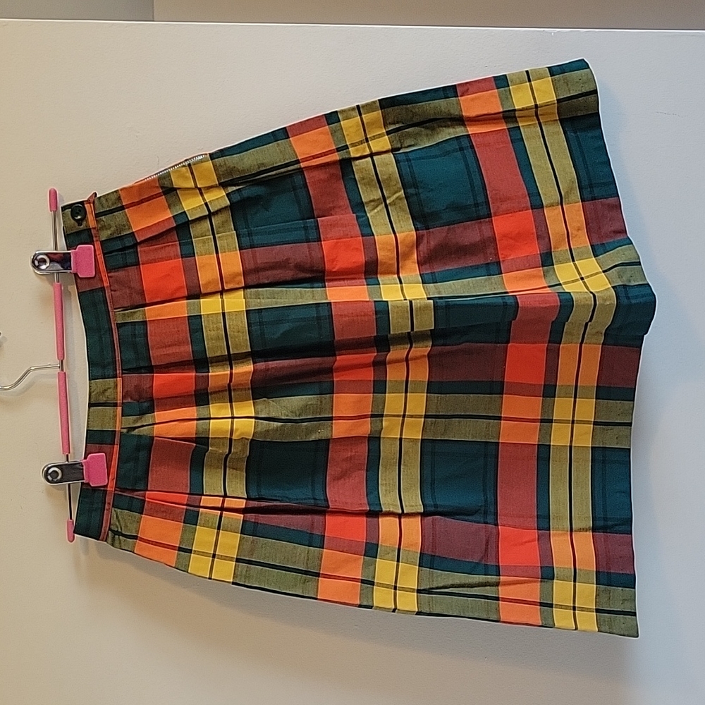 Vintage Fall Plaid Skirt